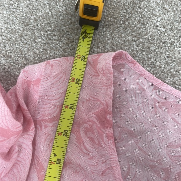 Hinge Pink Paisley Style Ruffle Hem Top - Picture 10 of 10